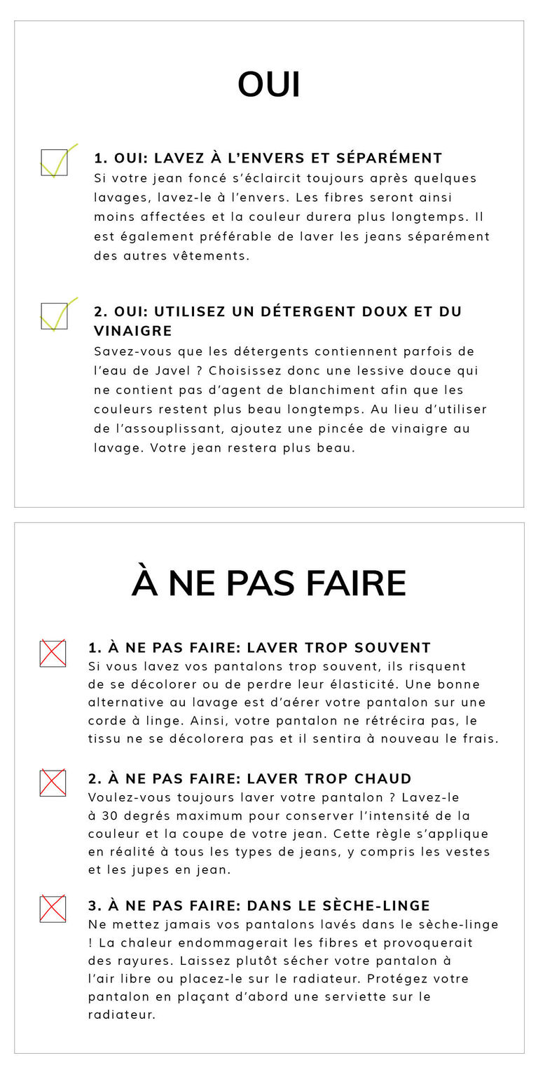 Conseils pour laver les jeans