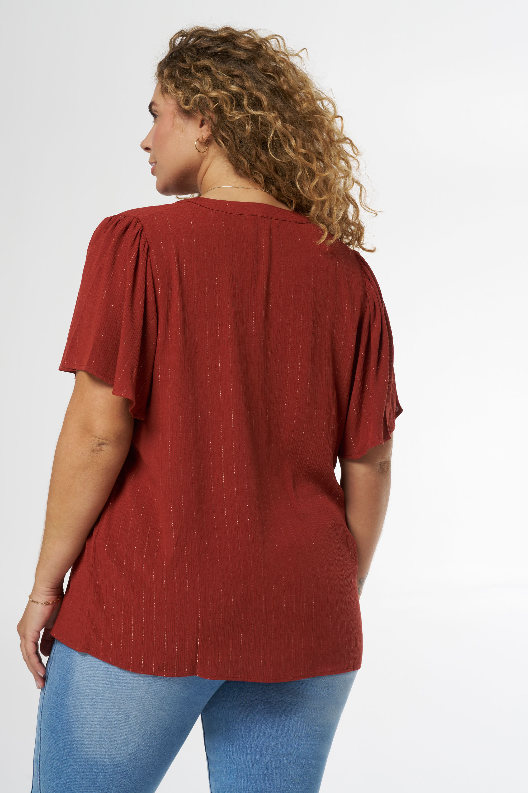 Chemisier avec manches papillon image number 3