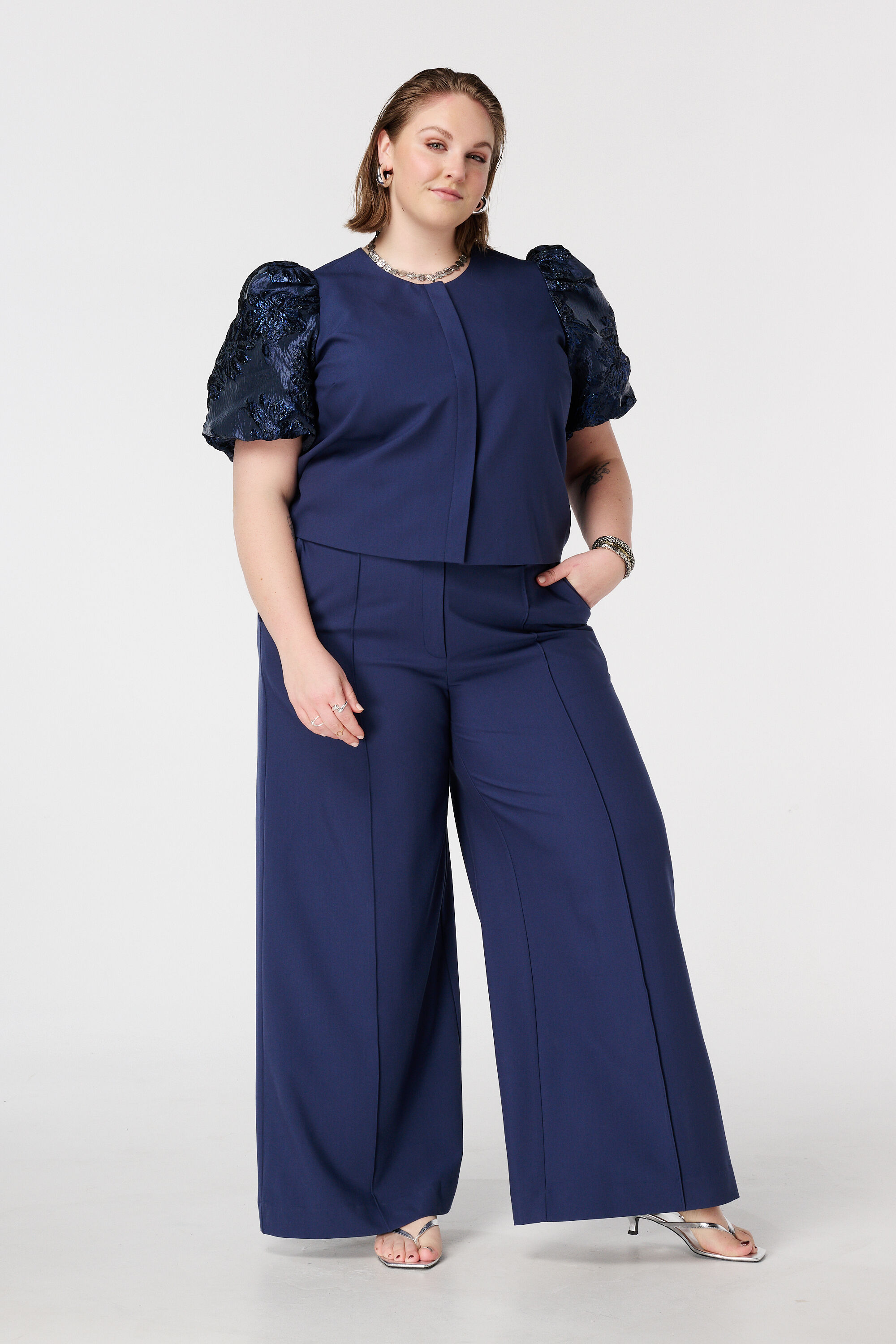 Haut avec manches en jacquard image number 5