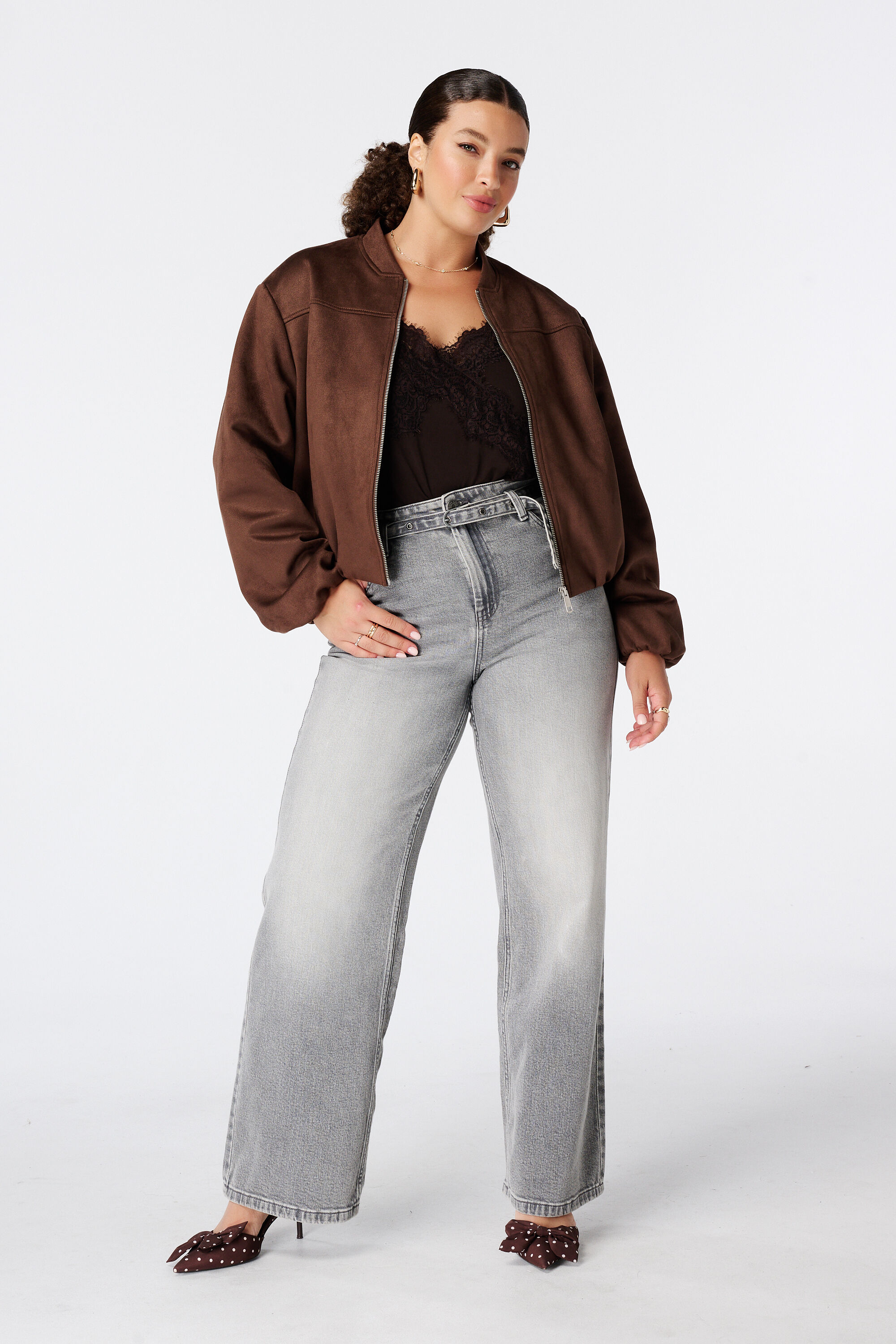 Blouson bomber en su&eacute;dine image number 5