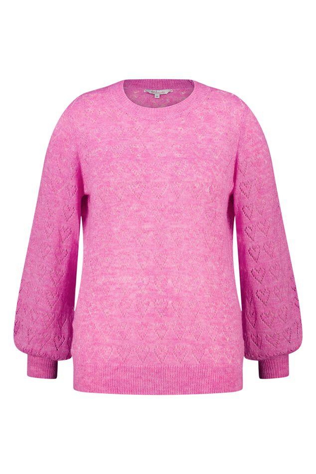 Pull ajouré avec motif cœurs image number 1