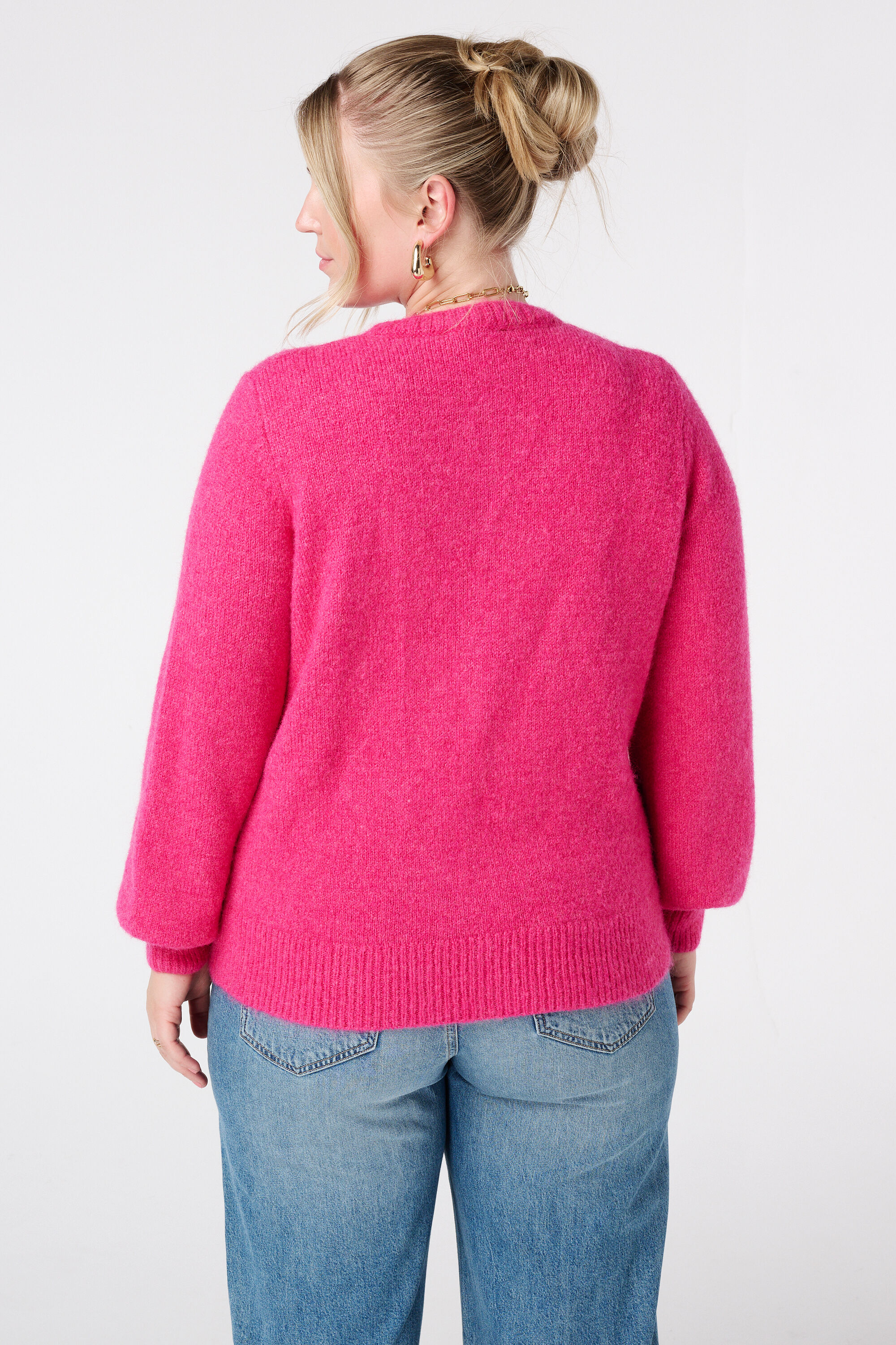 Cardigan en maille fine avec fermeture &agrave; boutons image number 3