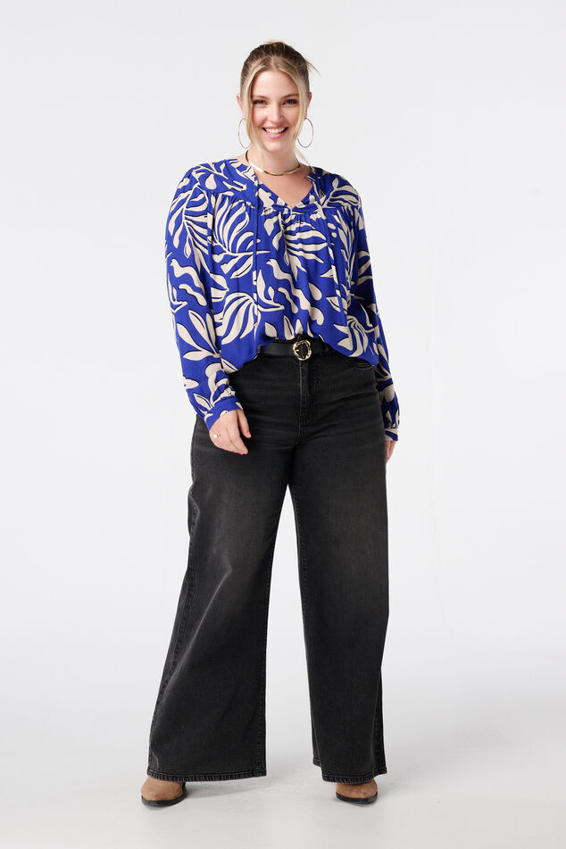 Blouse imprimée avec bobines image number 5