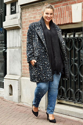 Manteau laine m&eacute;lang&eacute;e