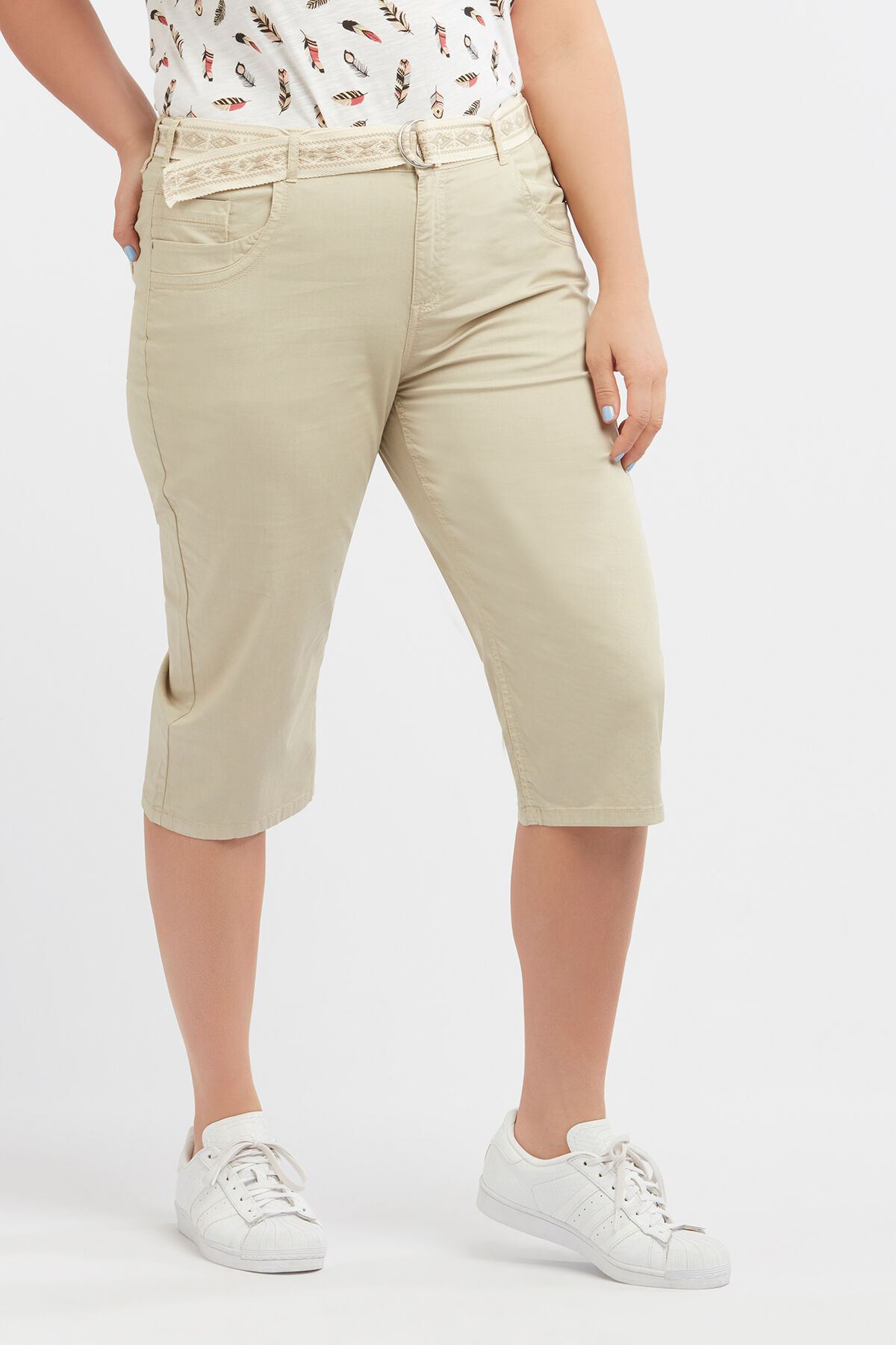 Pantacourt en coton image number 3