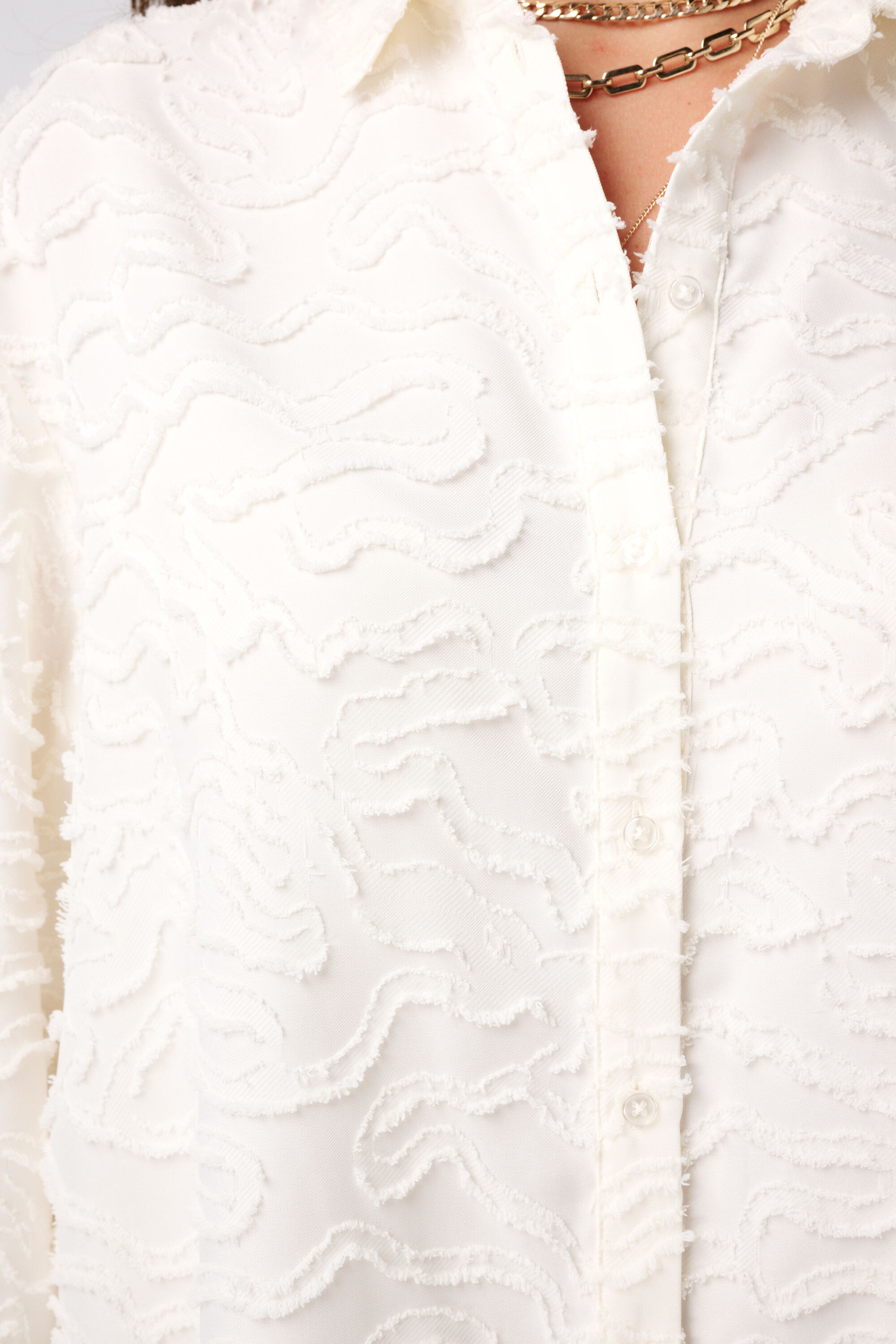 Blouse oversize en tissu structur&eacute; image number 6