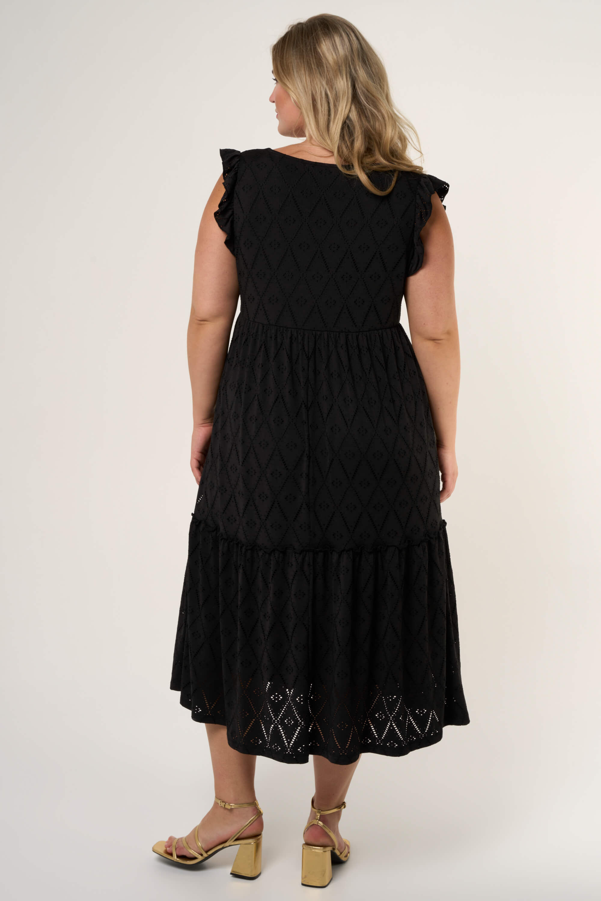 Robe midi avec broderie image number 4