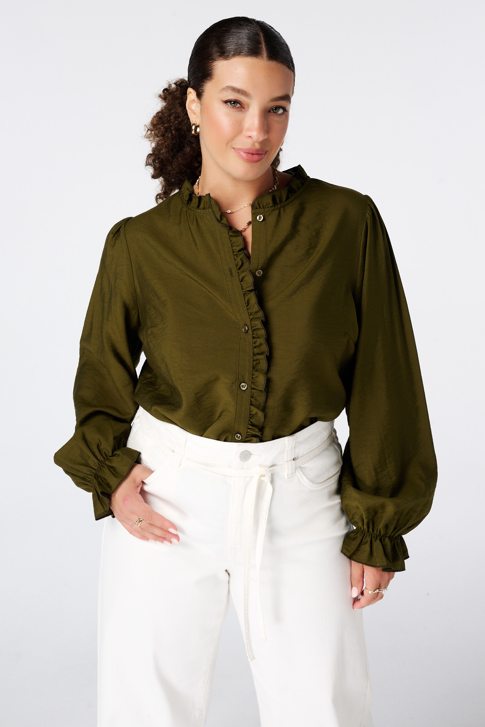 Blouse &agrave; volants