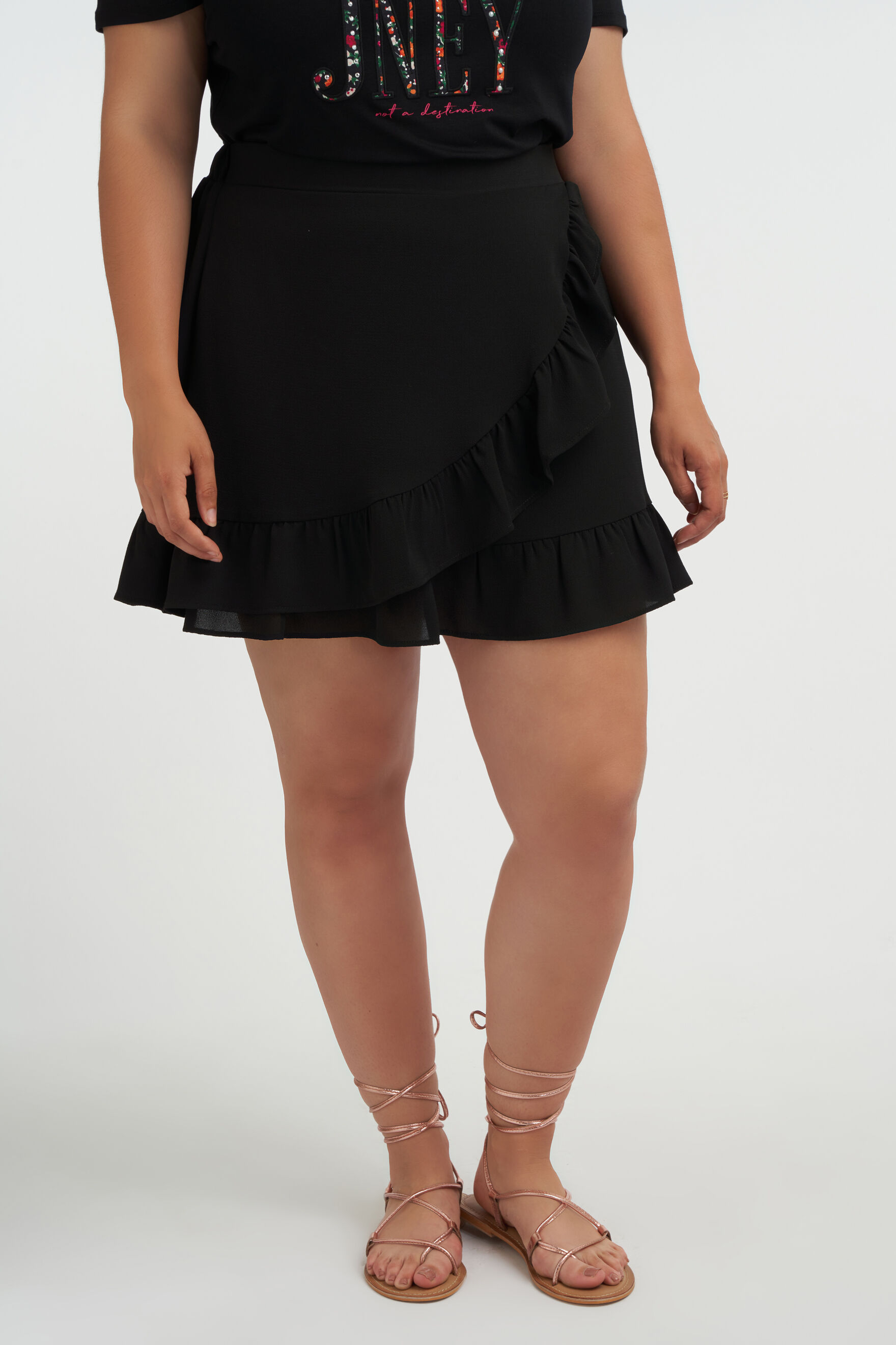 Jupe-short &agrave; volants