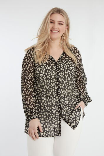 Chemisier pliss&eacute; imprim&eacute; floral