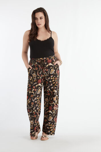 Pantalon large imprim&eacute;