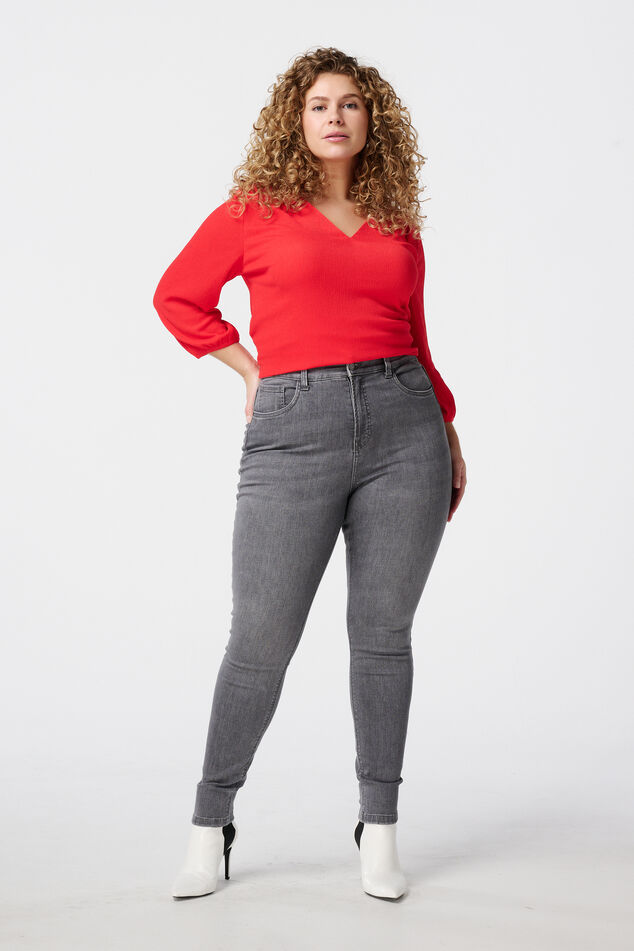 Jean skinny taille haute CHERRY image number 0