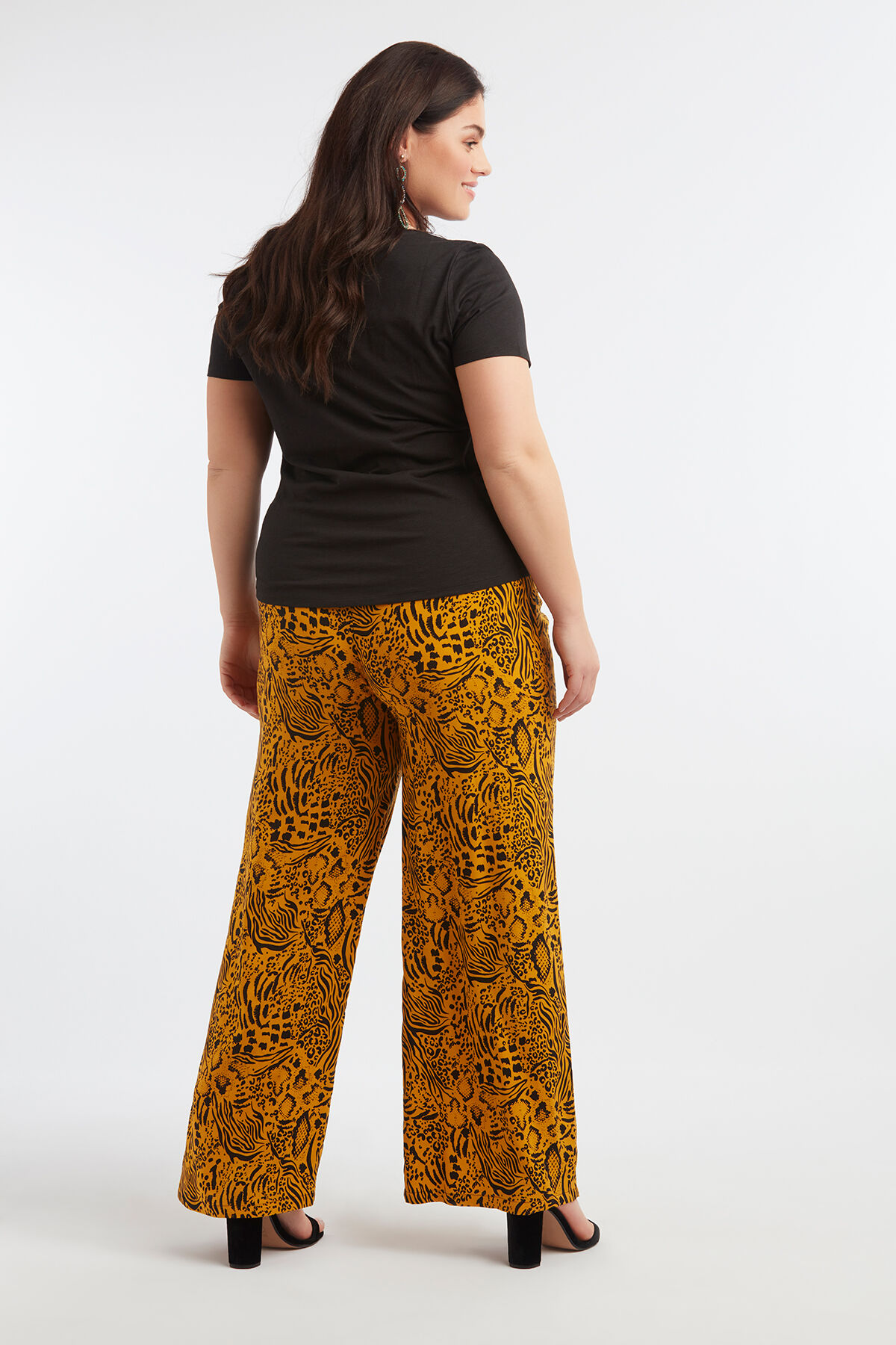 Pantalon large avec imprim&eacute; int&eacute;gral  image number 5