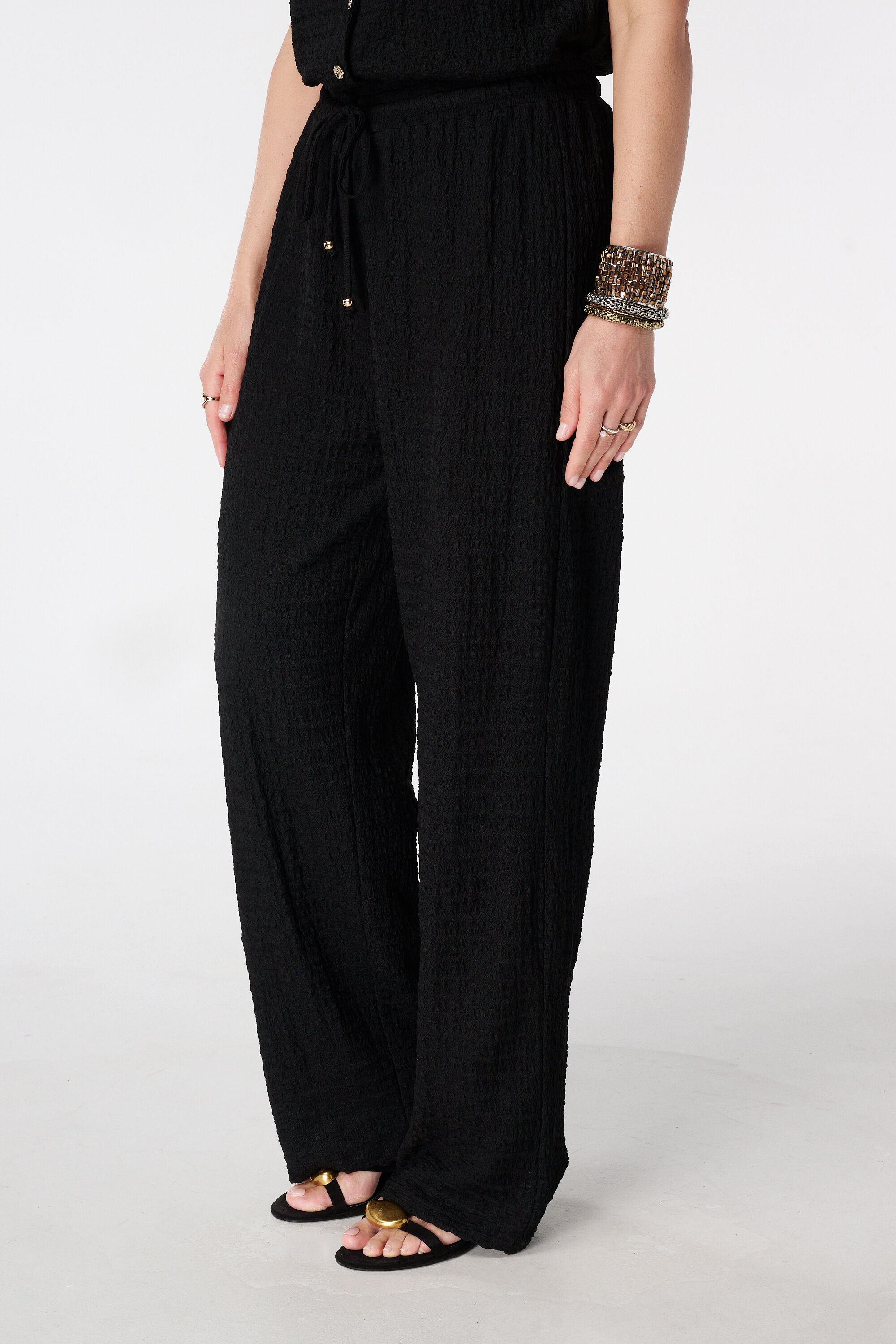 Pantalon avec taille &eacute;lastique image number 5