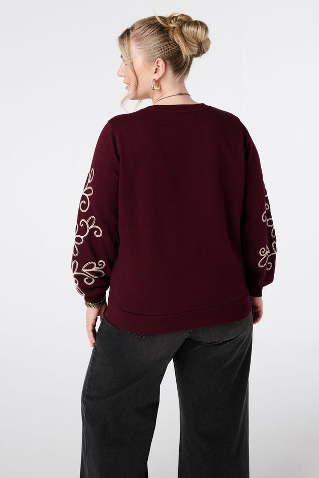 Pull avec détails brodés image number 3