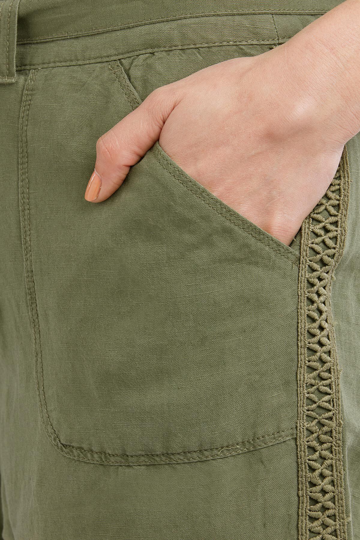 Shorts en lin m&eacute;lang&eacute; image number 5