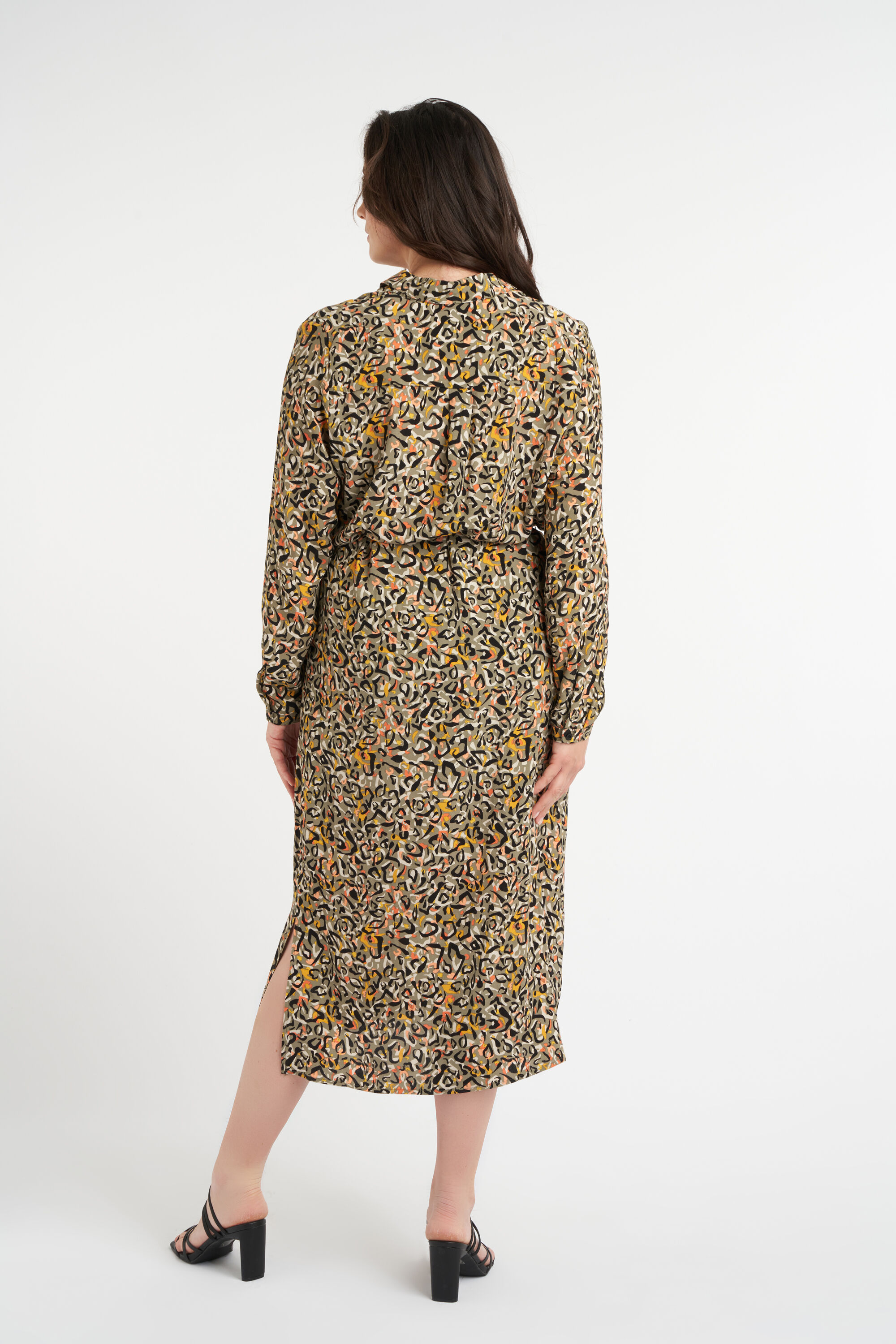 Robe longue avec ceinture &agrave; nouer image number 4