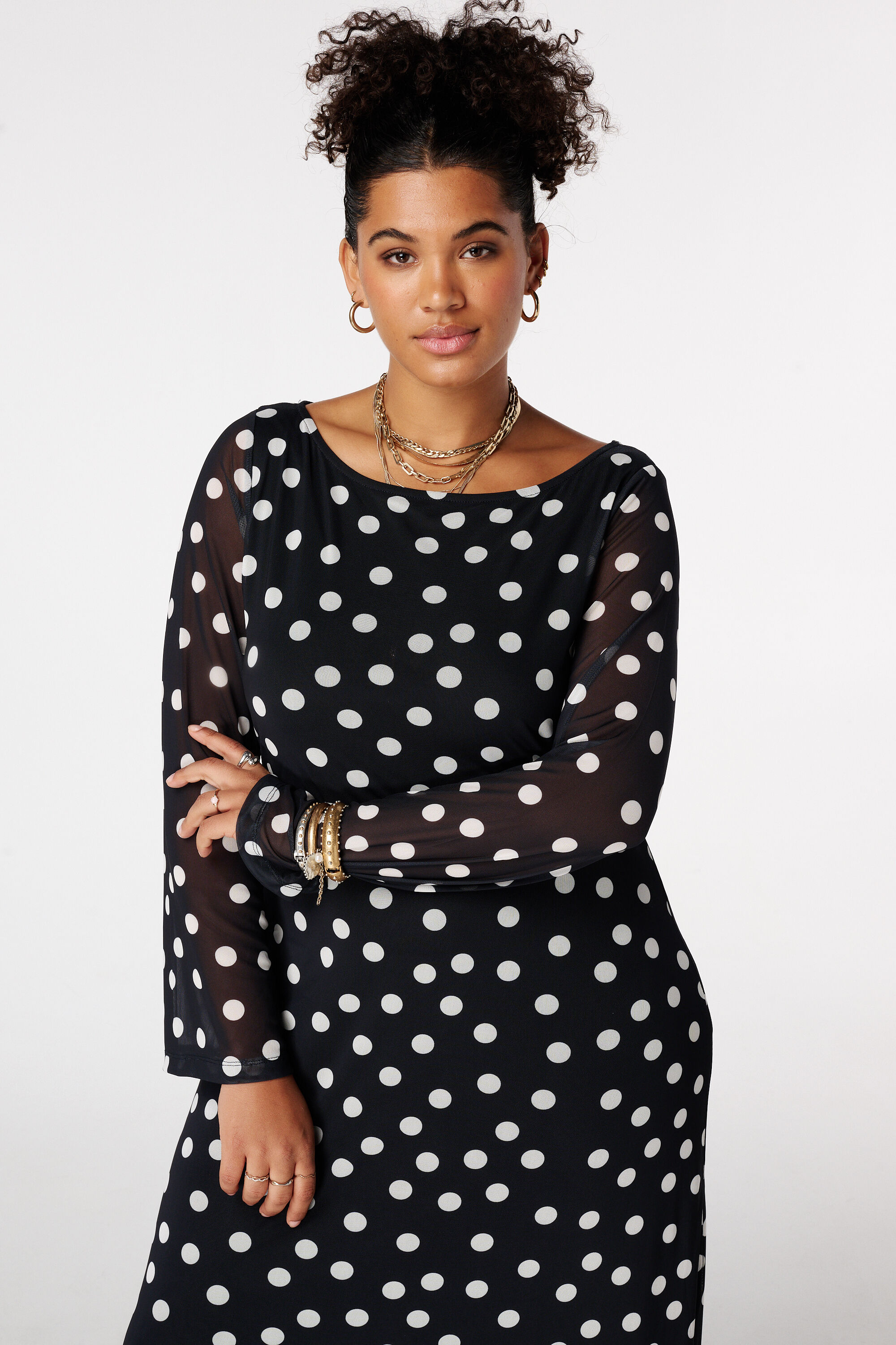 Robe maxi en mesh image number 5