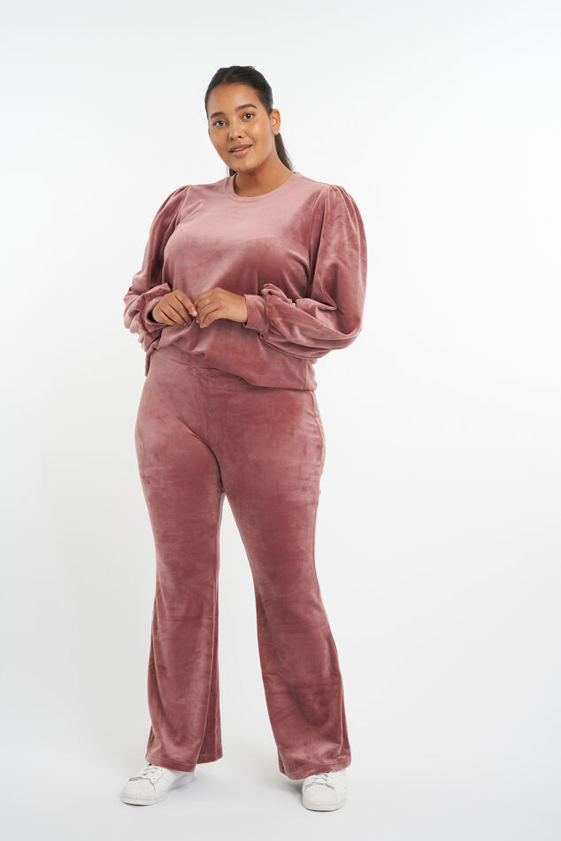 Legging évasé en velours image number 4