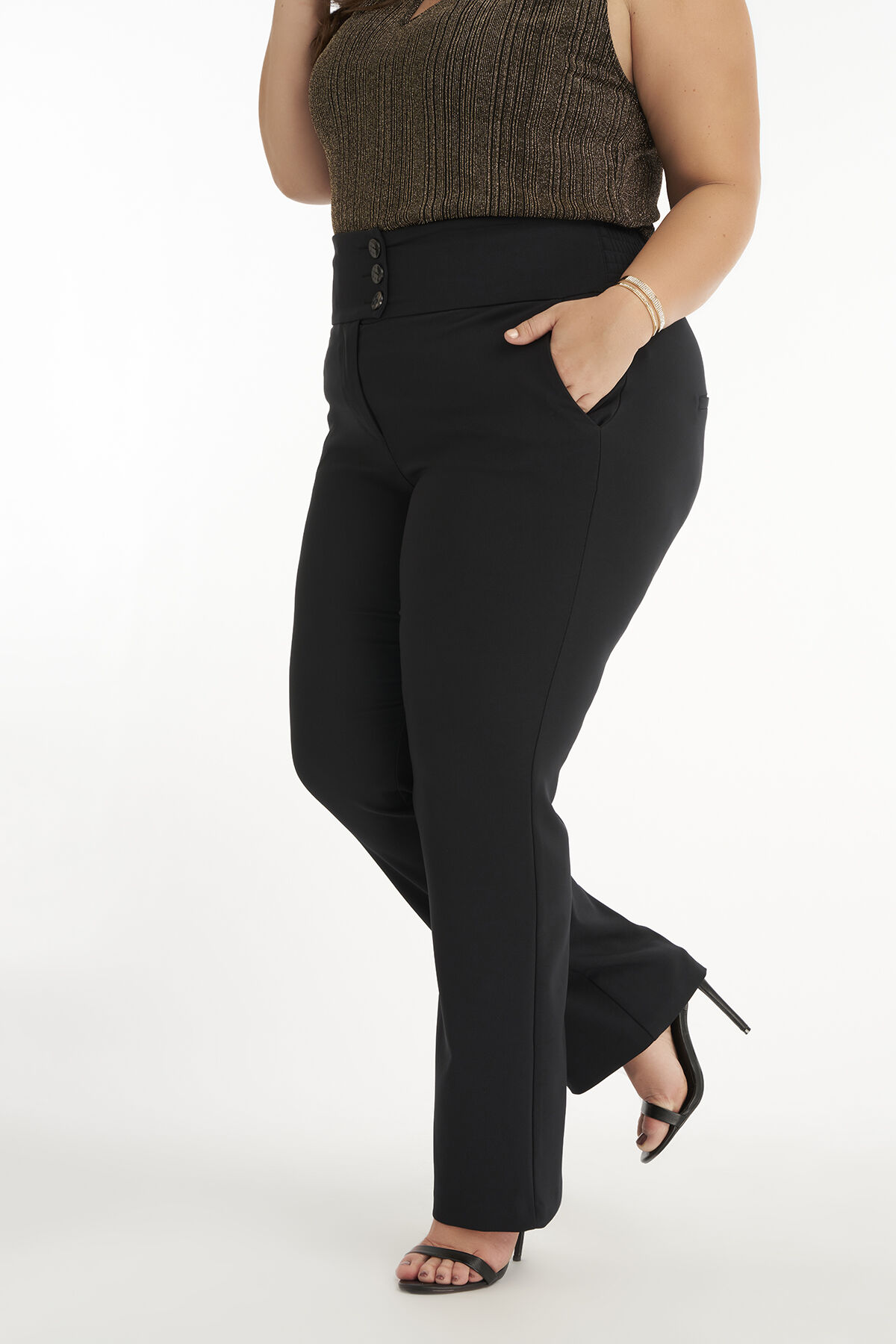 Pantalon &agrave; jambes larges image number 4