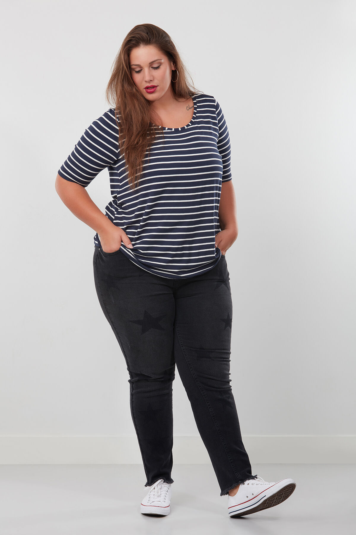 Jeans Slim leg &eacute;toil&eacute; image number 3