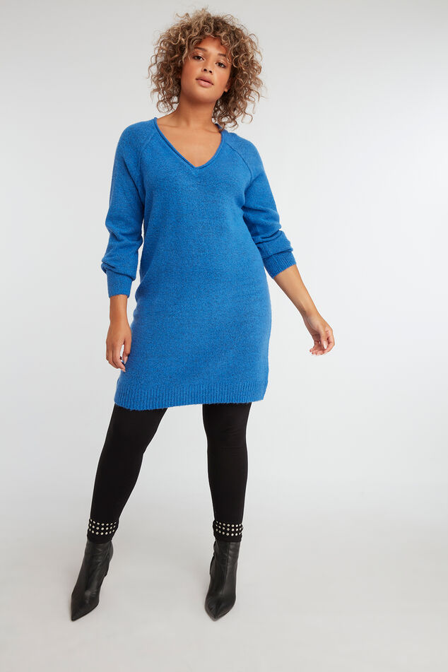 Robe pull avec col en V        image number 4