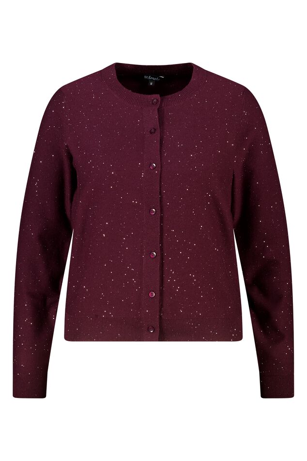 Cardigan finement tricoté avec mini paillettes image number 1