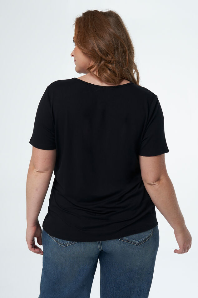 T-shirt à col en V image number 3