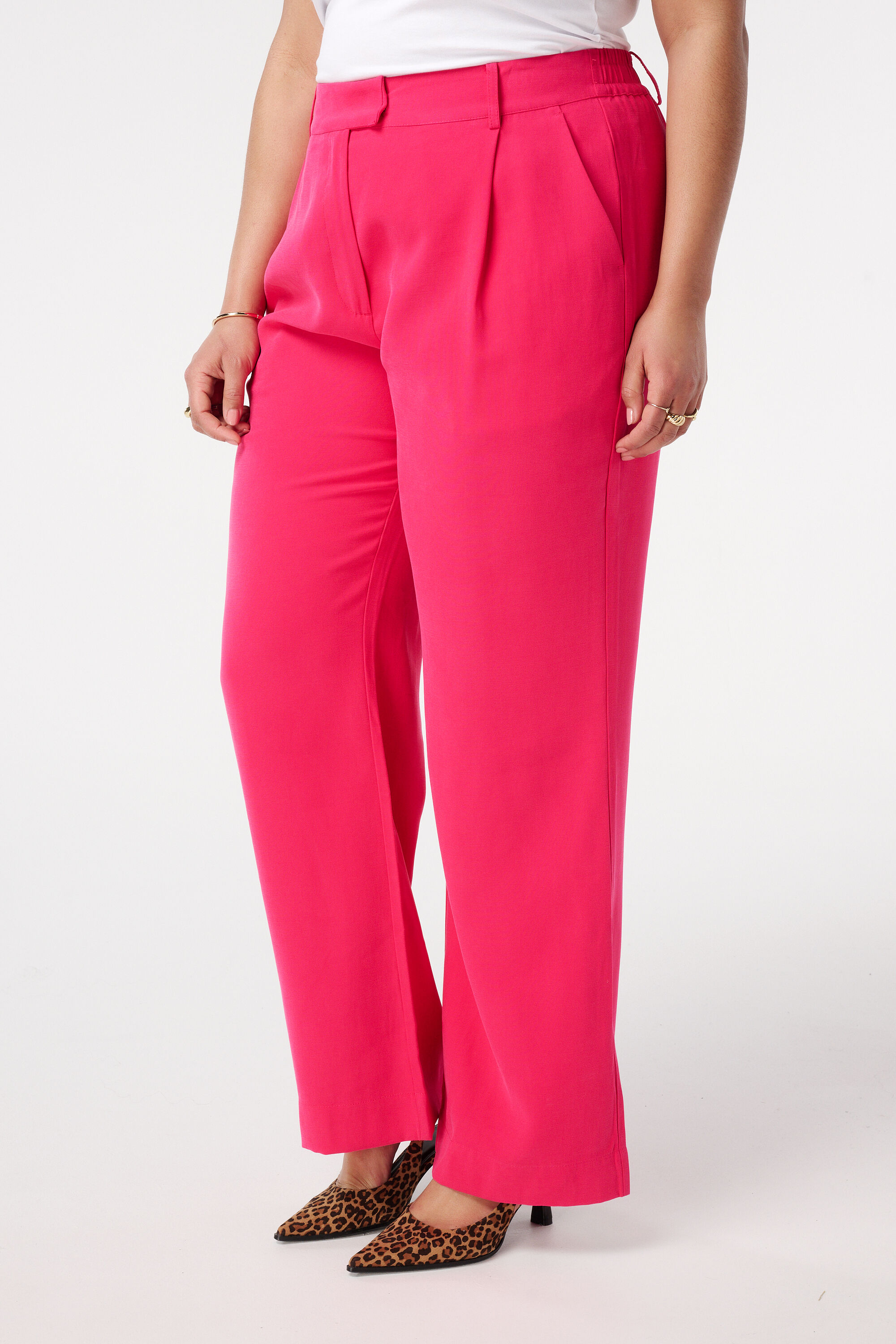Pantalon avec taille &eacute;lastique image number 5