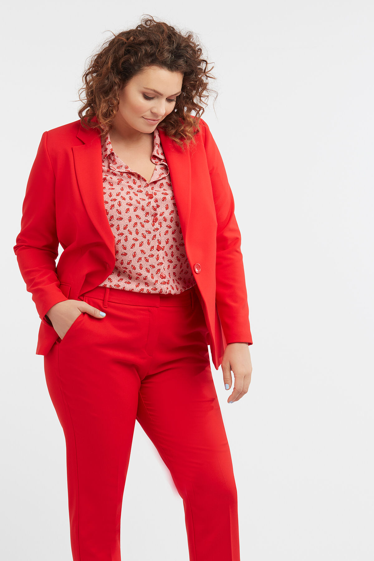 Chemisier &agrave; imprim&eacute; l&egrave;vres image number 6