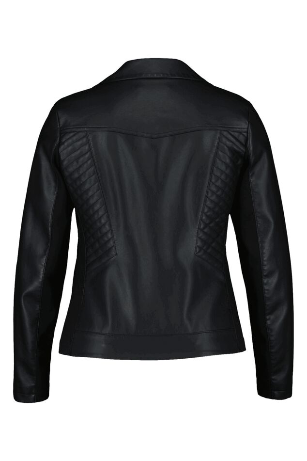 Veste avec un aspect cuir et des détails argentés. image number 2