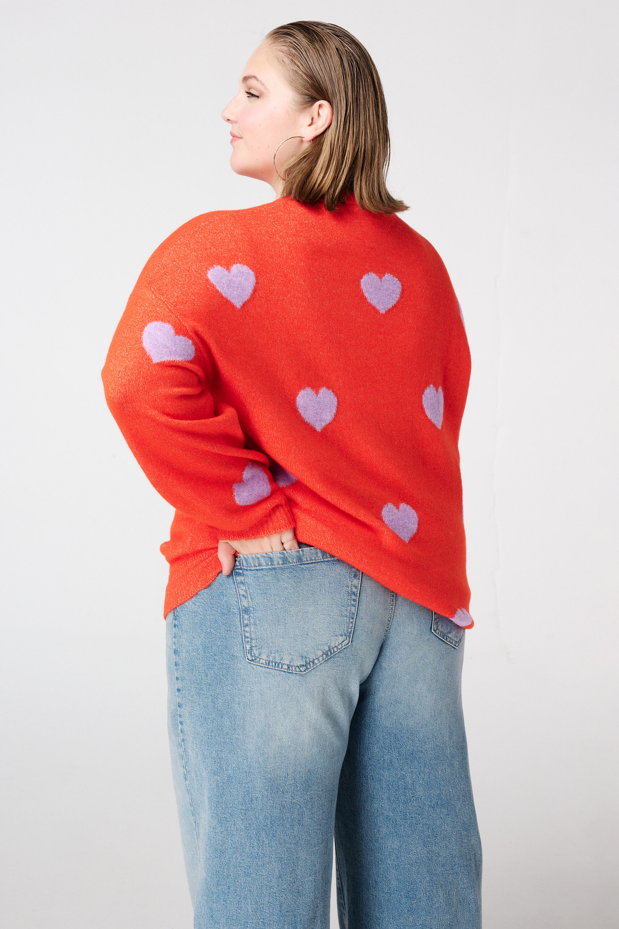 Pull fin &agrave; motif c&oelig;ur image number 3