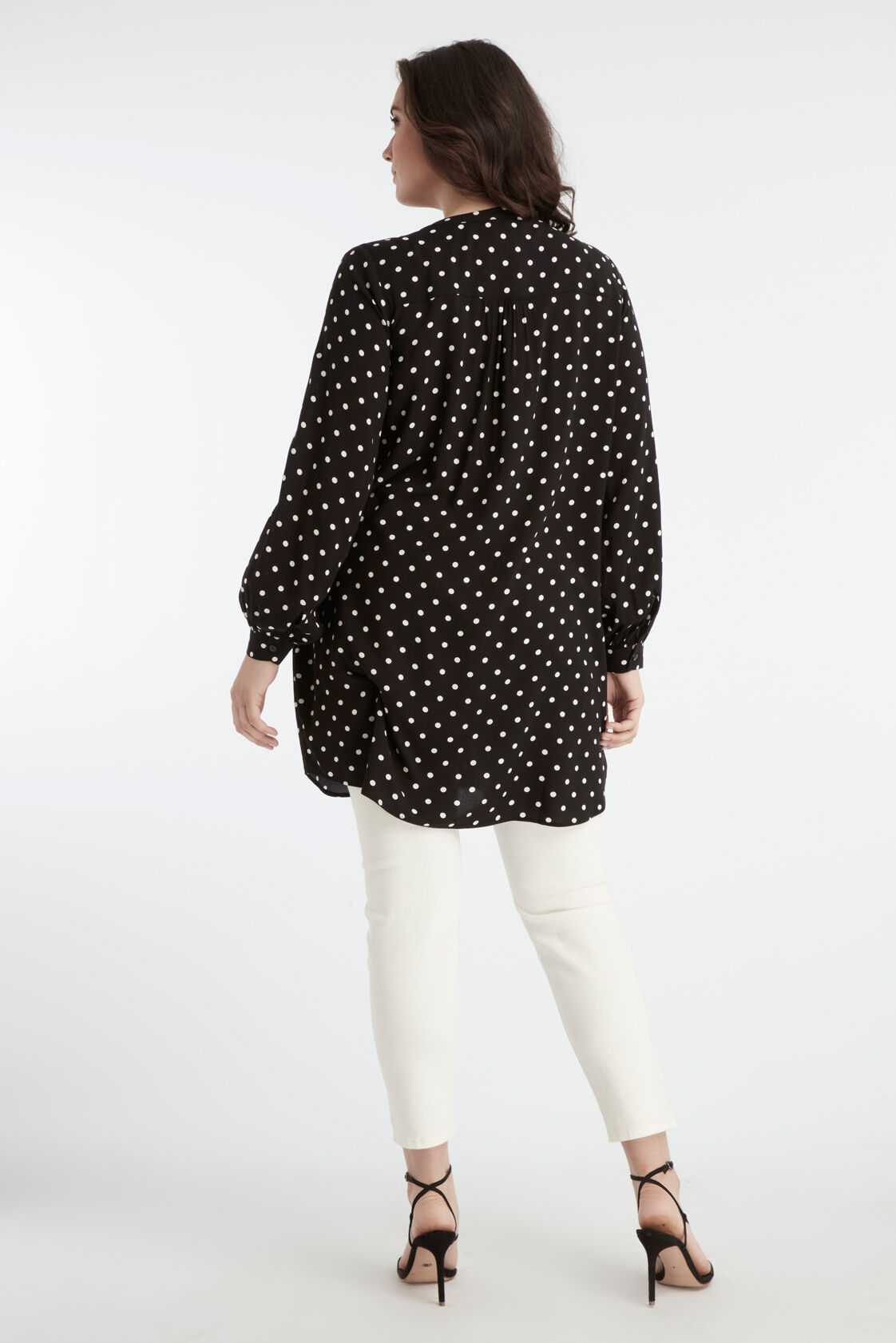 Chemisier tunique &agrave; pois image number 4