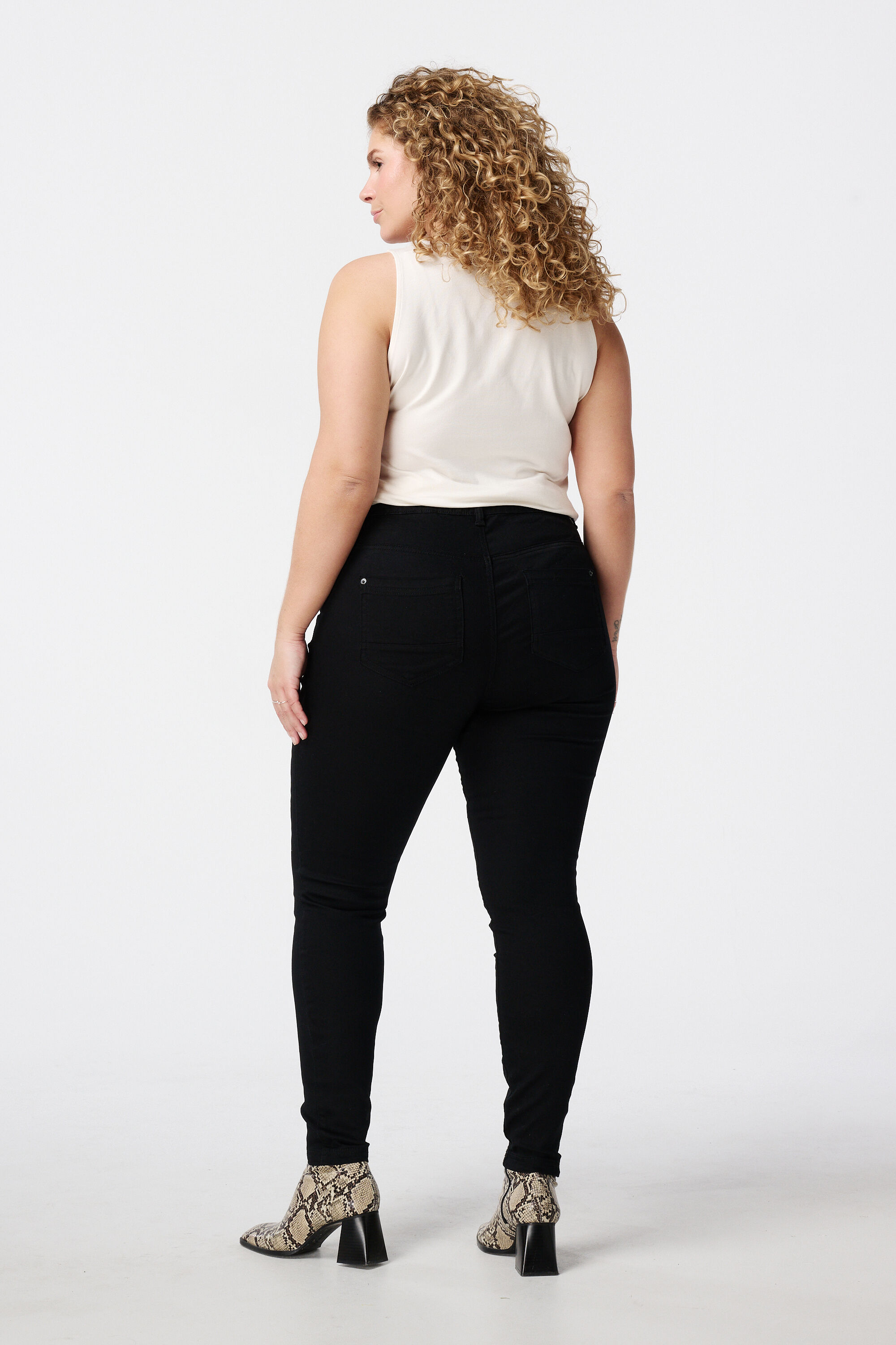 Femmes Treggings avec un look denim Noir MS Mode