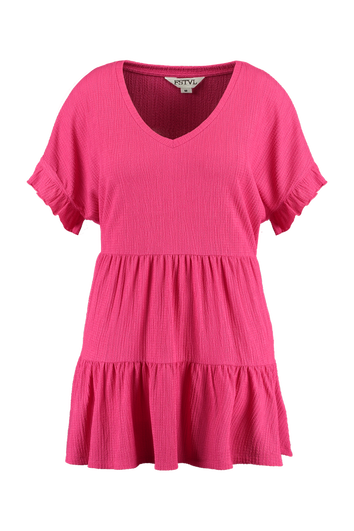 Longue tunique en forme de trap&egrave;ze