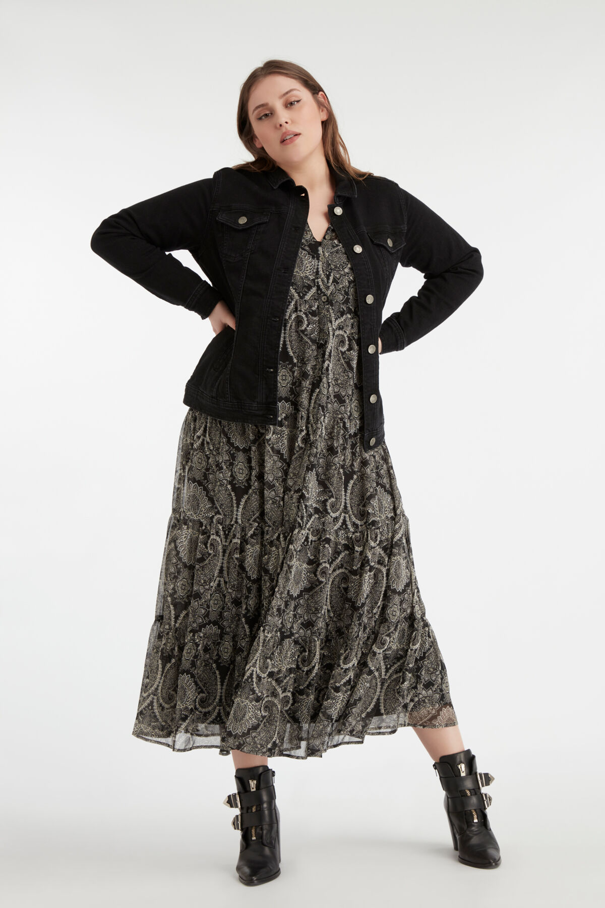 Veste en denim noire image number 3