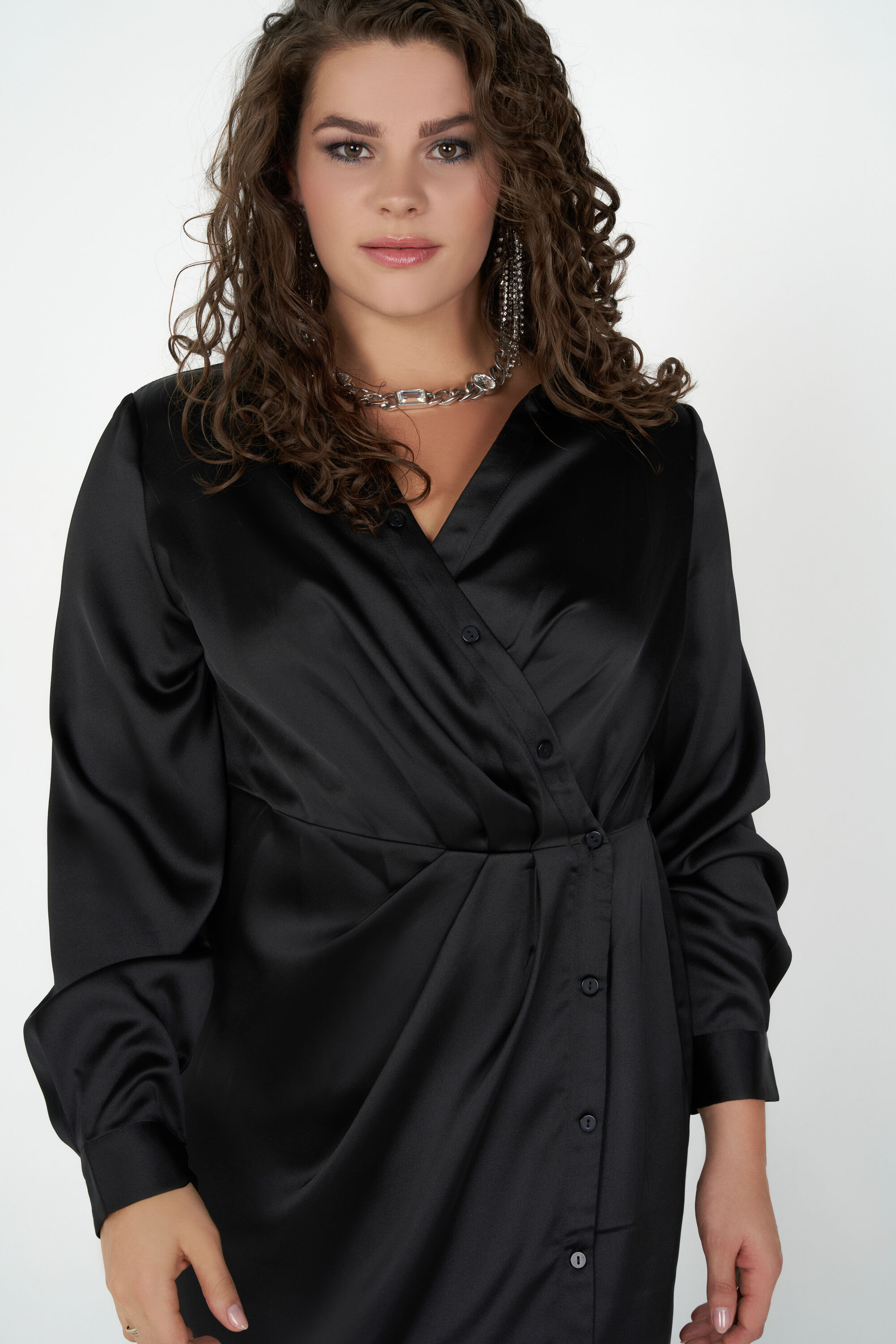 Robe midi en satin image number 0