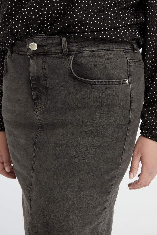 Jupe en denim avec fente image number 5