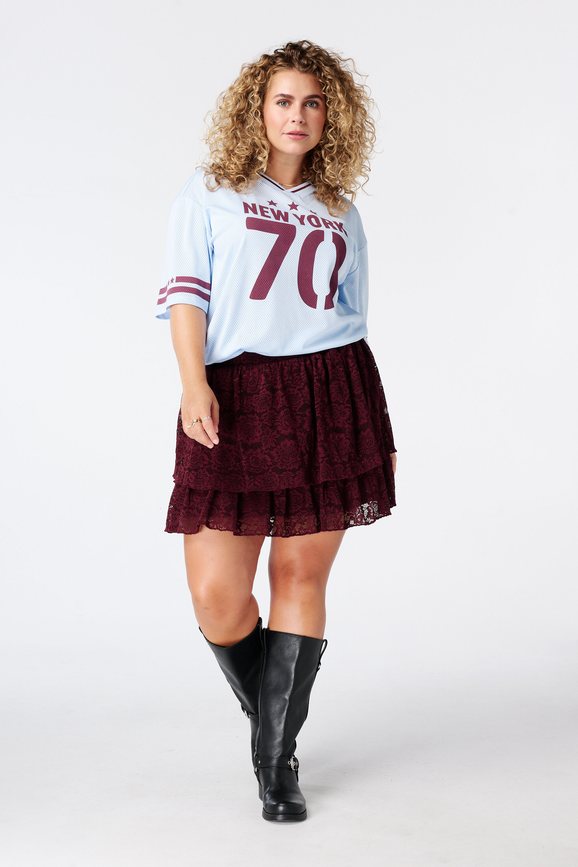 Jersey oversize avec imprim&eacute; sportif image number 5