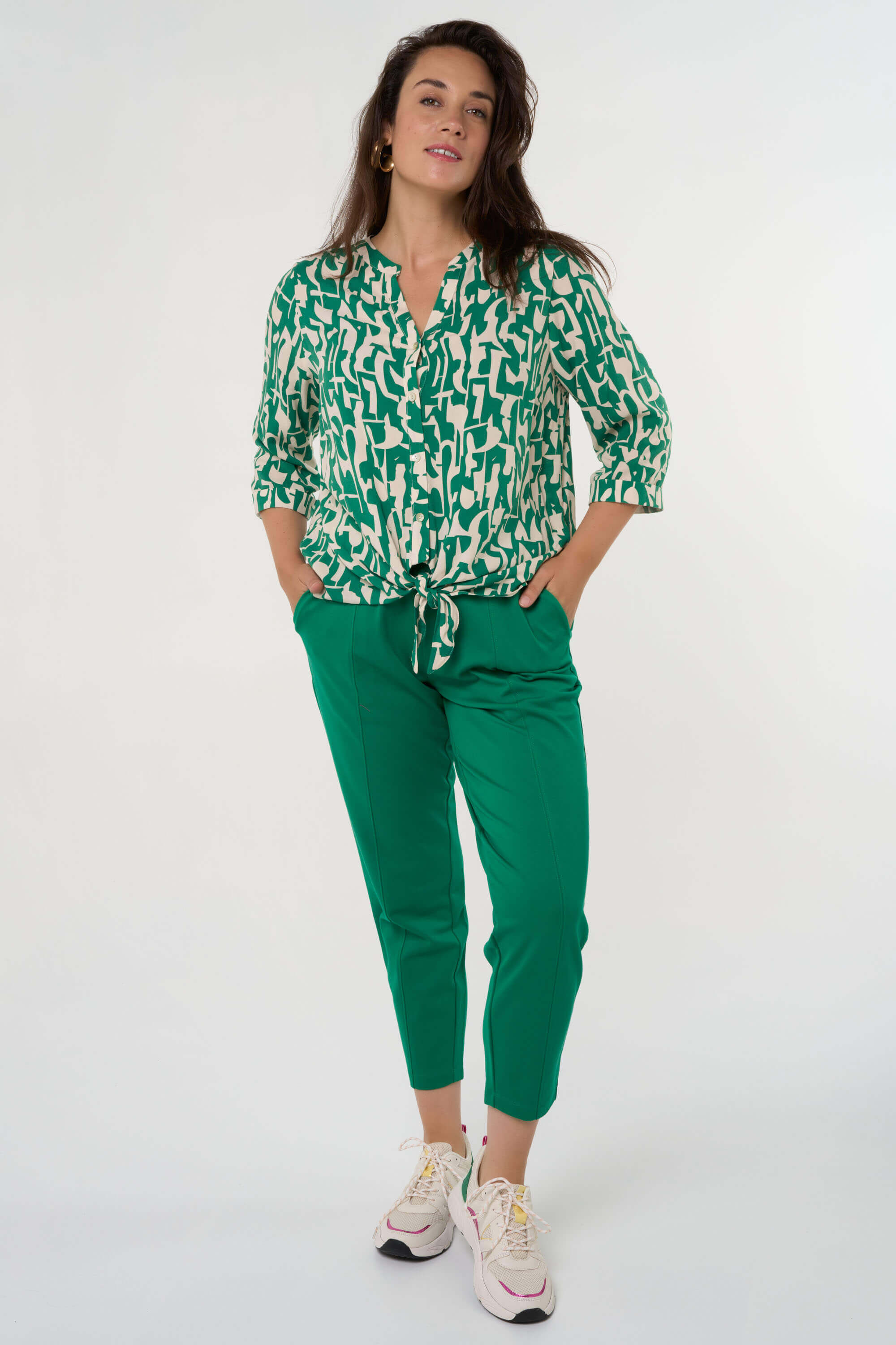 Chemisier &agrave; imprim&eacute; graphique image number 6