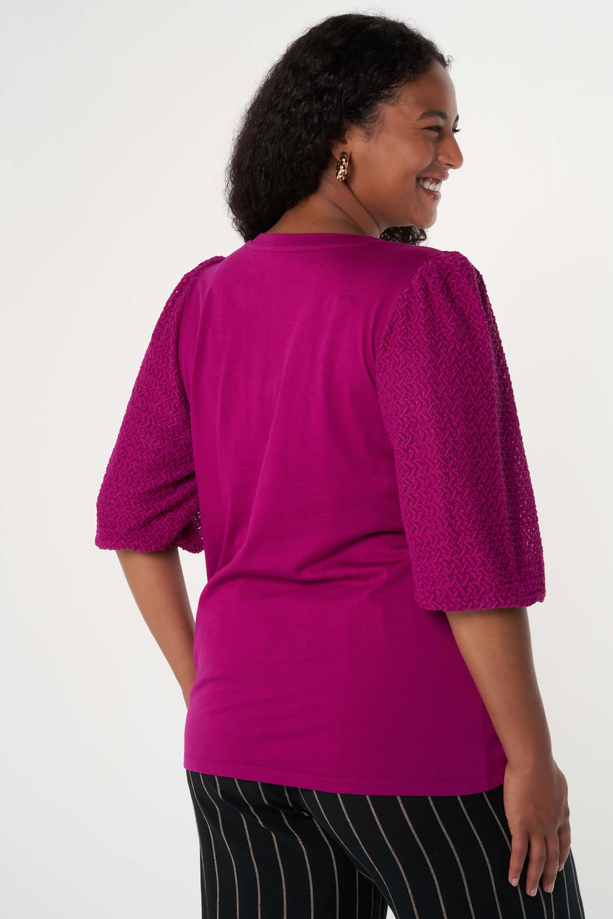 Haut avec manches textur&eacute;es image number 3