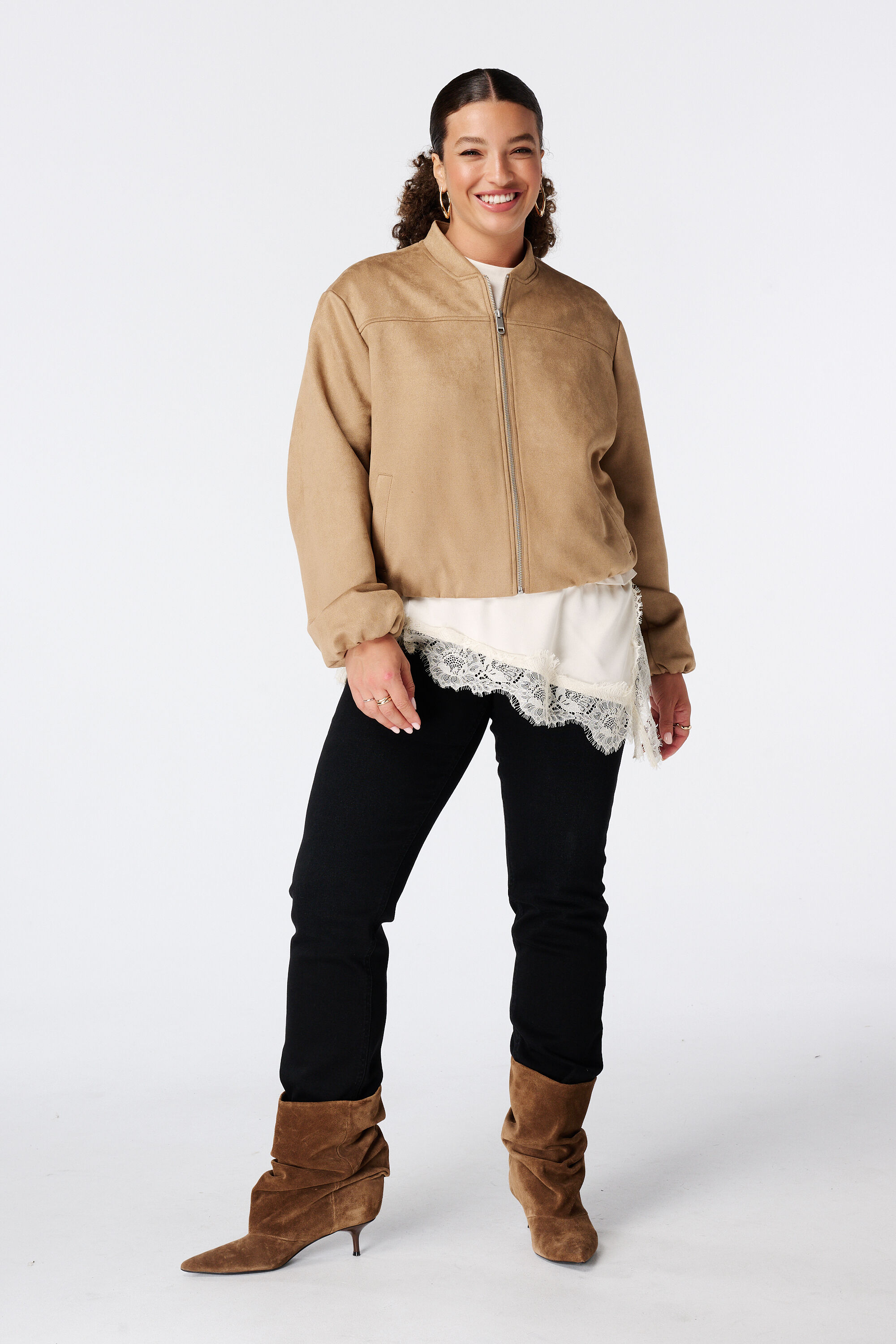 Blouson bomber en su&eacute;dine image number 5