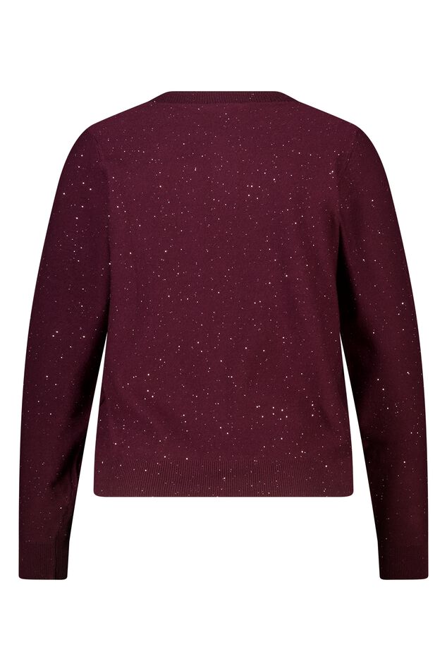 Cardigan finement tricoté avec mini paillettes image number 2