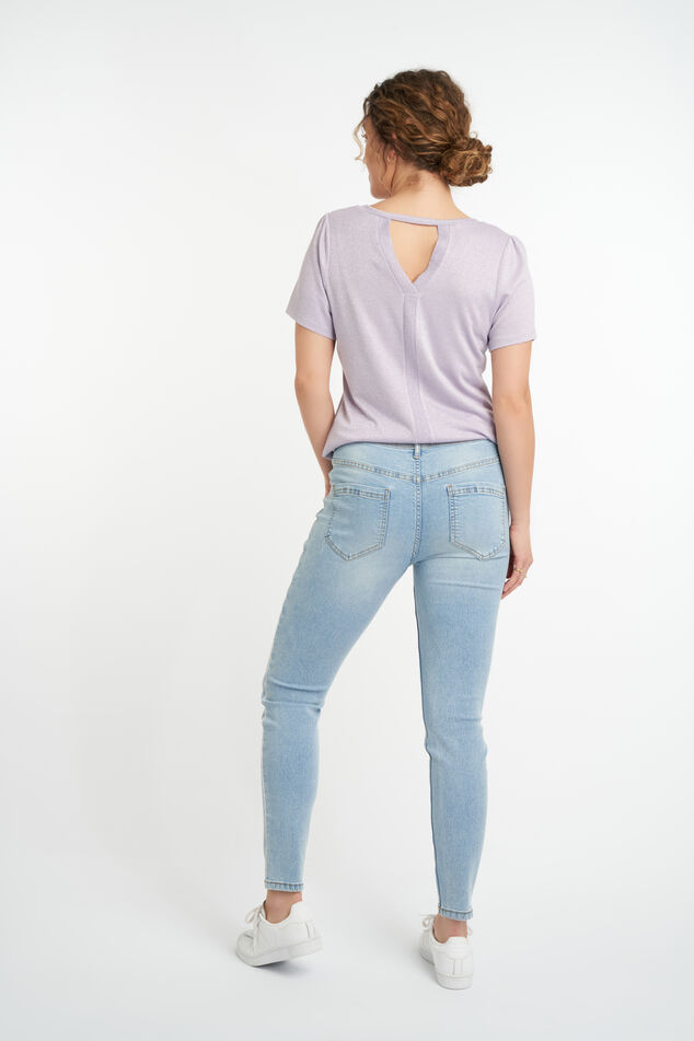 Jean à rayures scintillantes image number 3