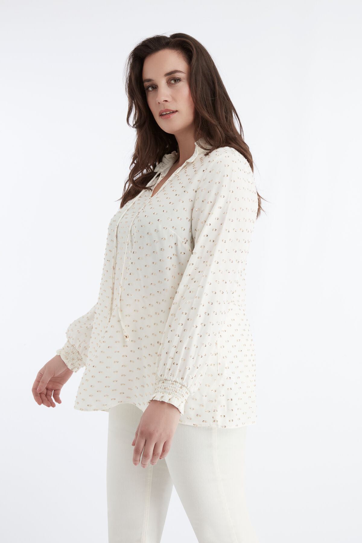 Chemisier avec d&eacute;tails en lurex image number 6