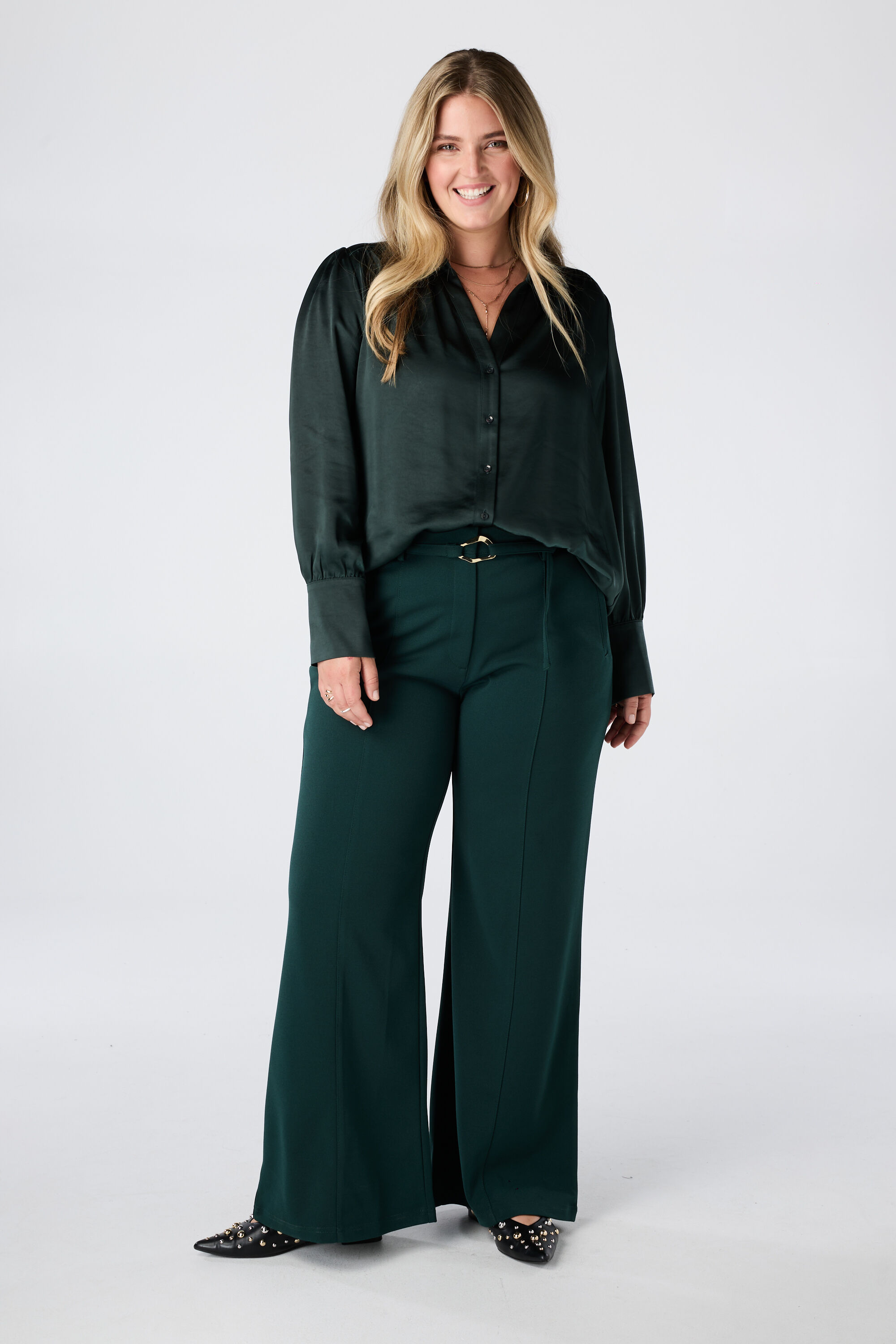 Pantalon droit avec ceinture