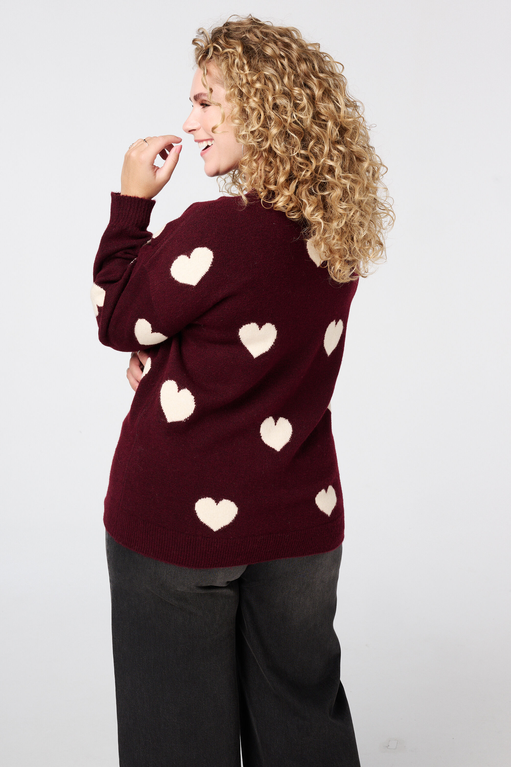 Pull fin &agrave; motif c&oelig;ur image number 3