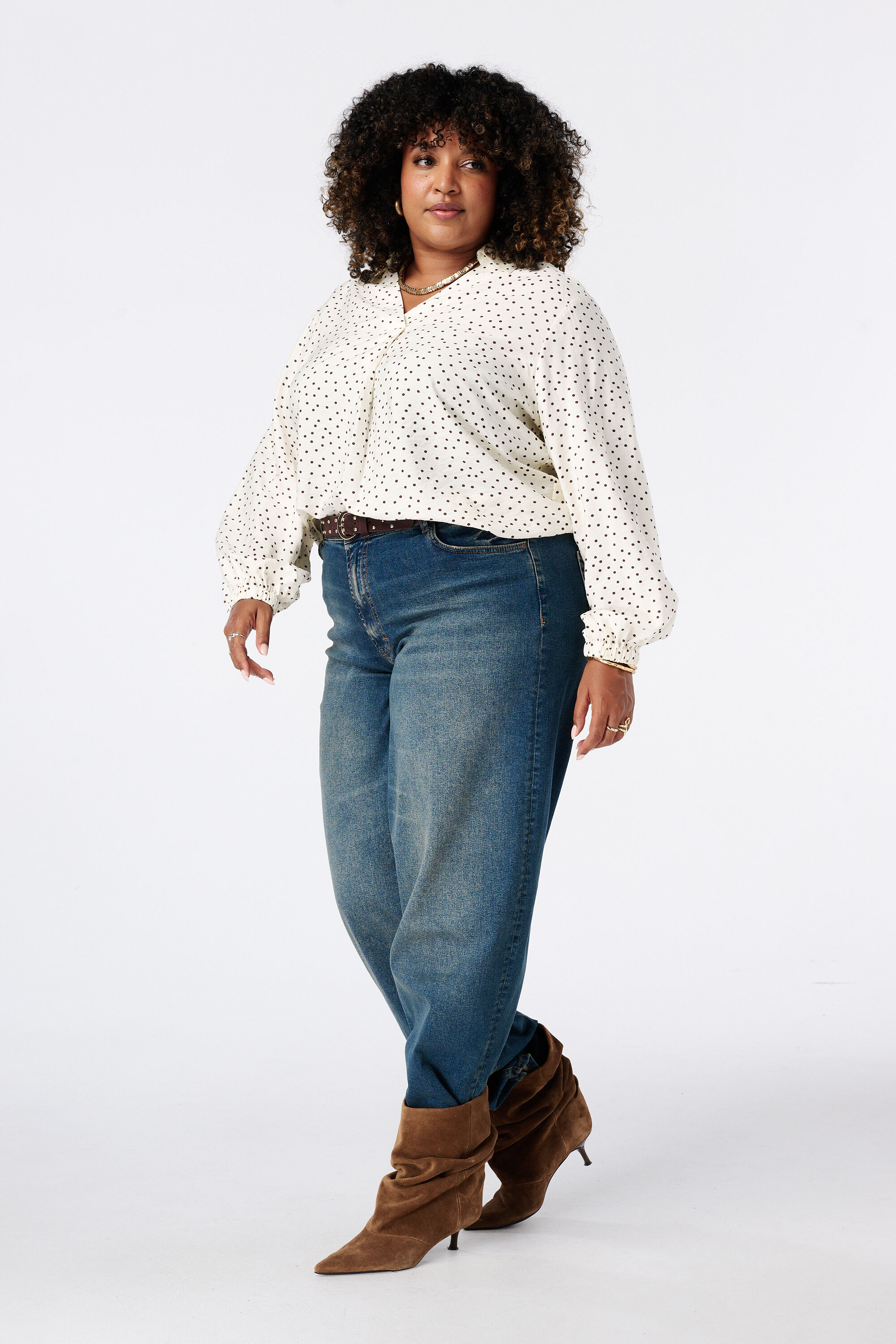 Blouse &agrave; pois image number 5