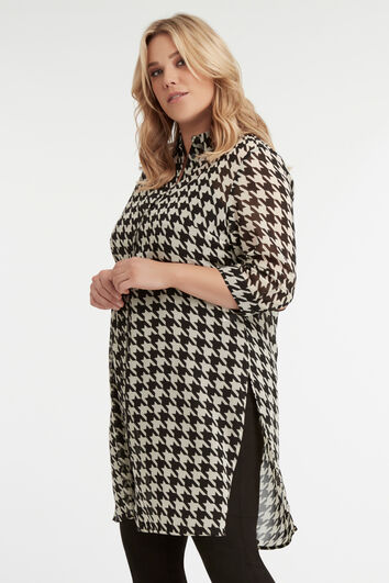 Chemisier transparent imprim&eacute;