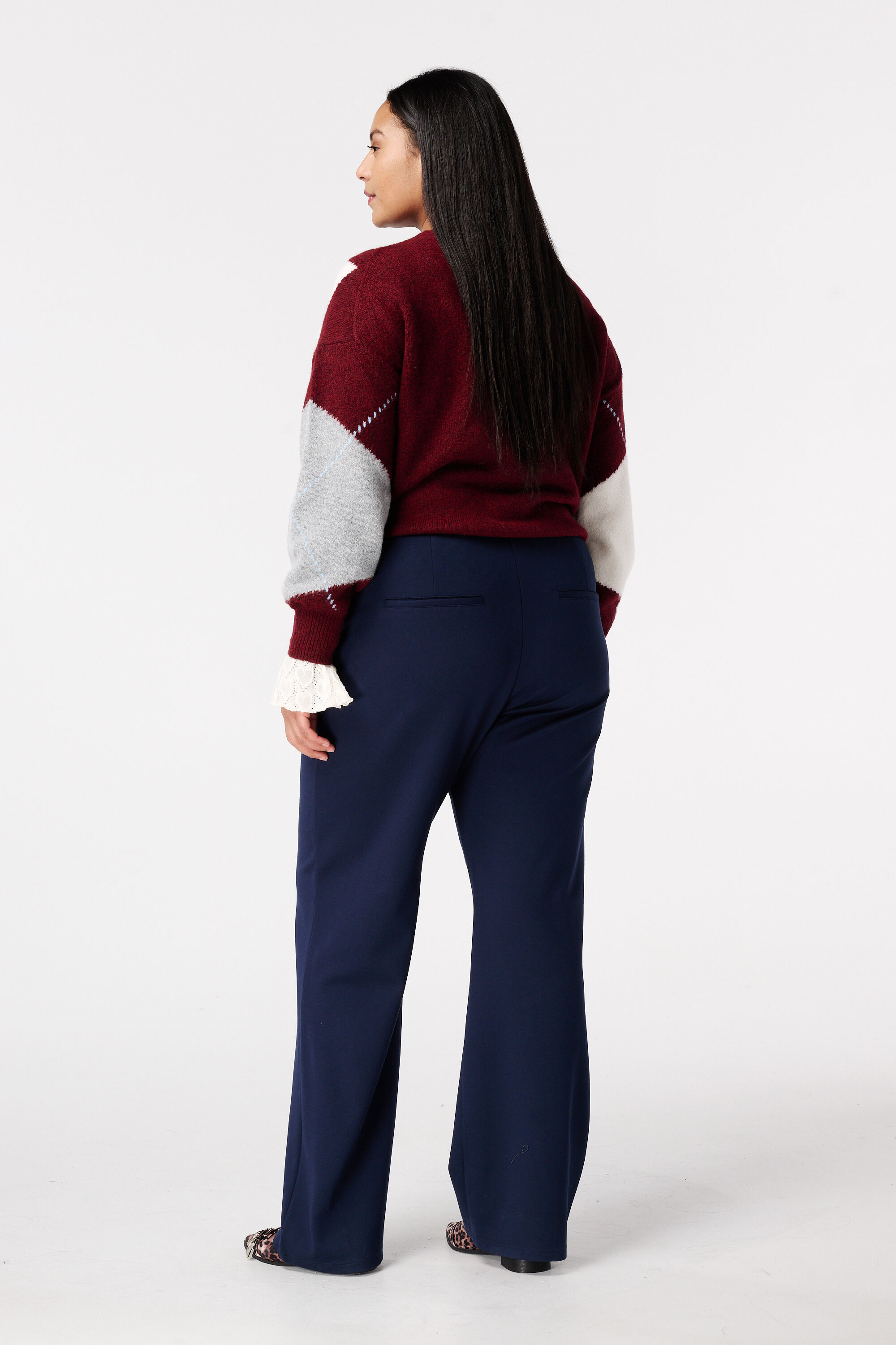 Pantalon large avec coutures d&eacute;coratives image number 3